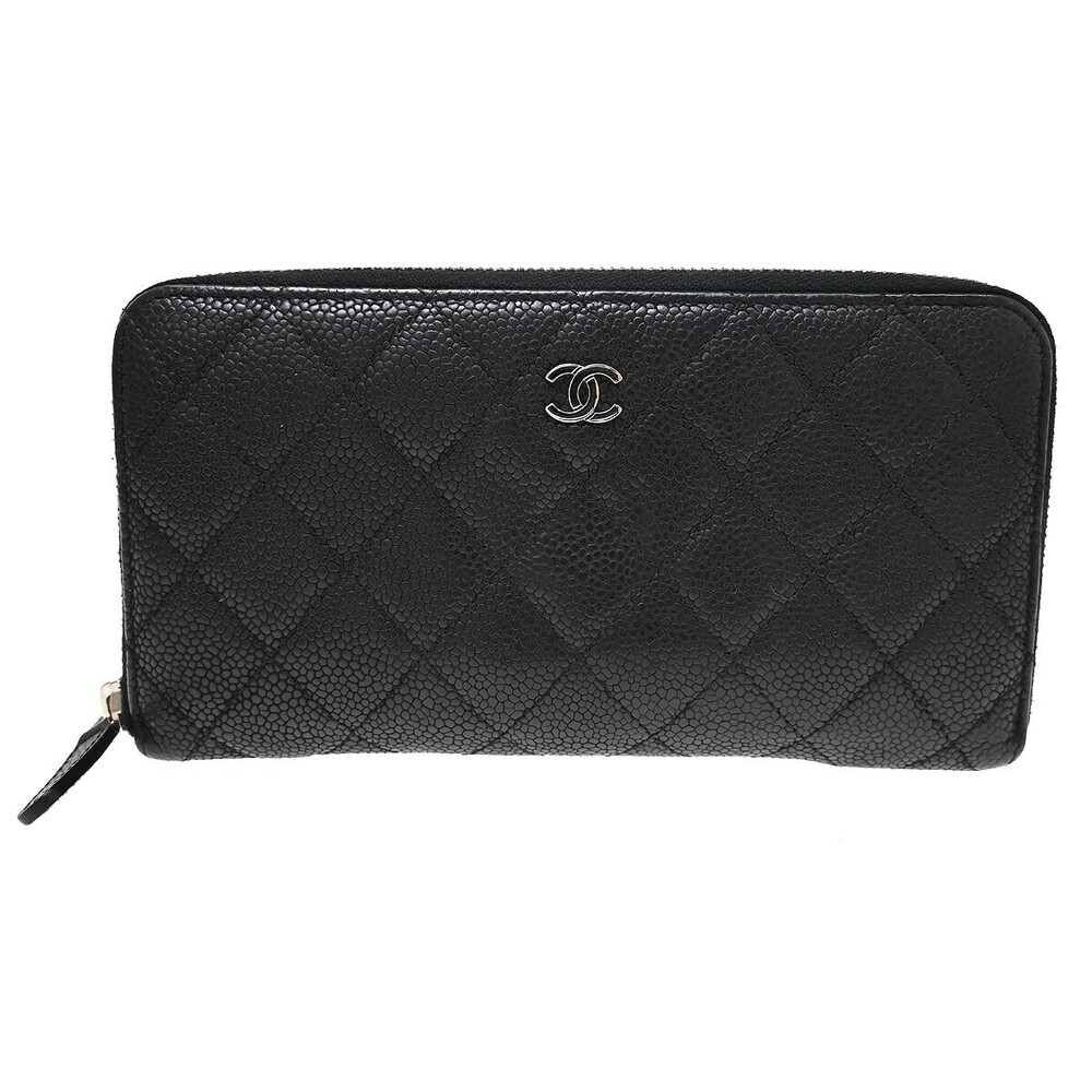 Chanel Zip Around Organizer Quilted Caviar Large